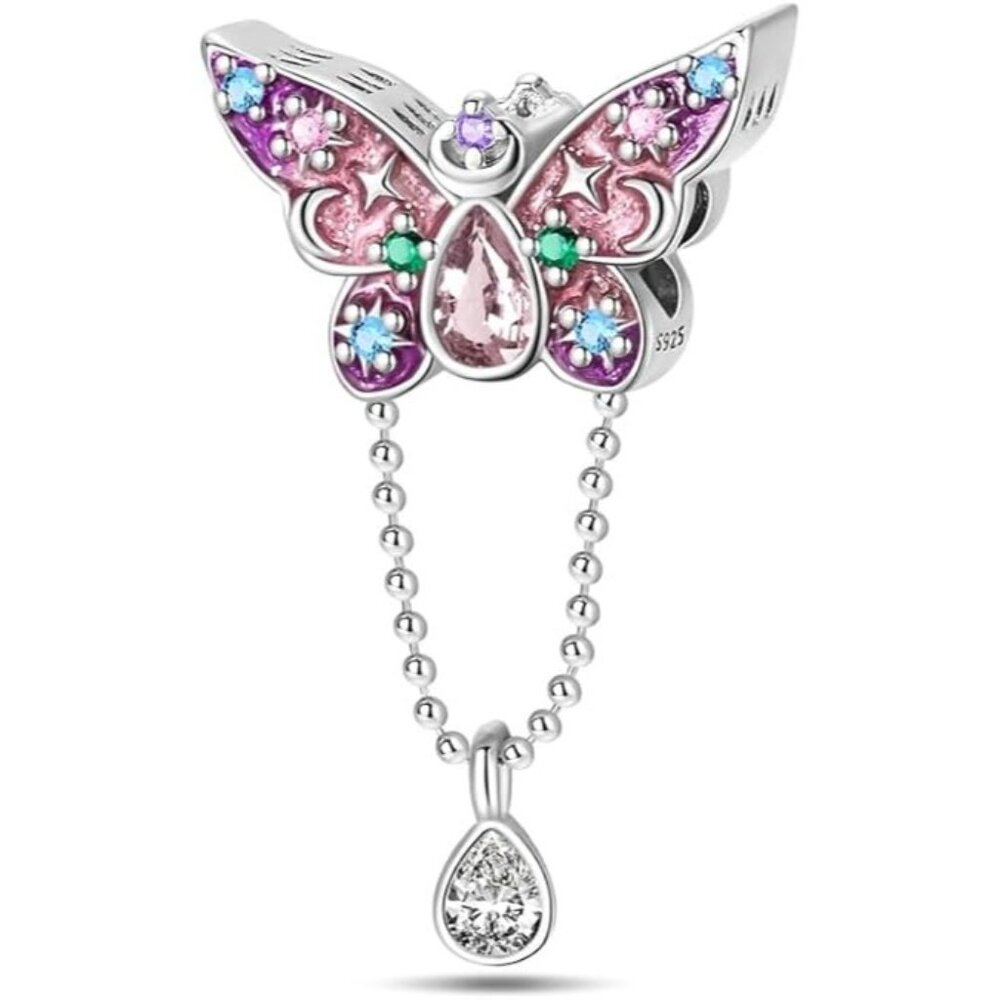 Colorful Butterfly 925 Sterling Silver Charms Pendants Pandora